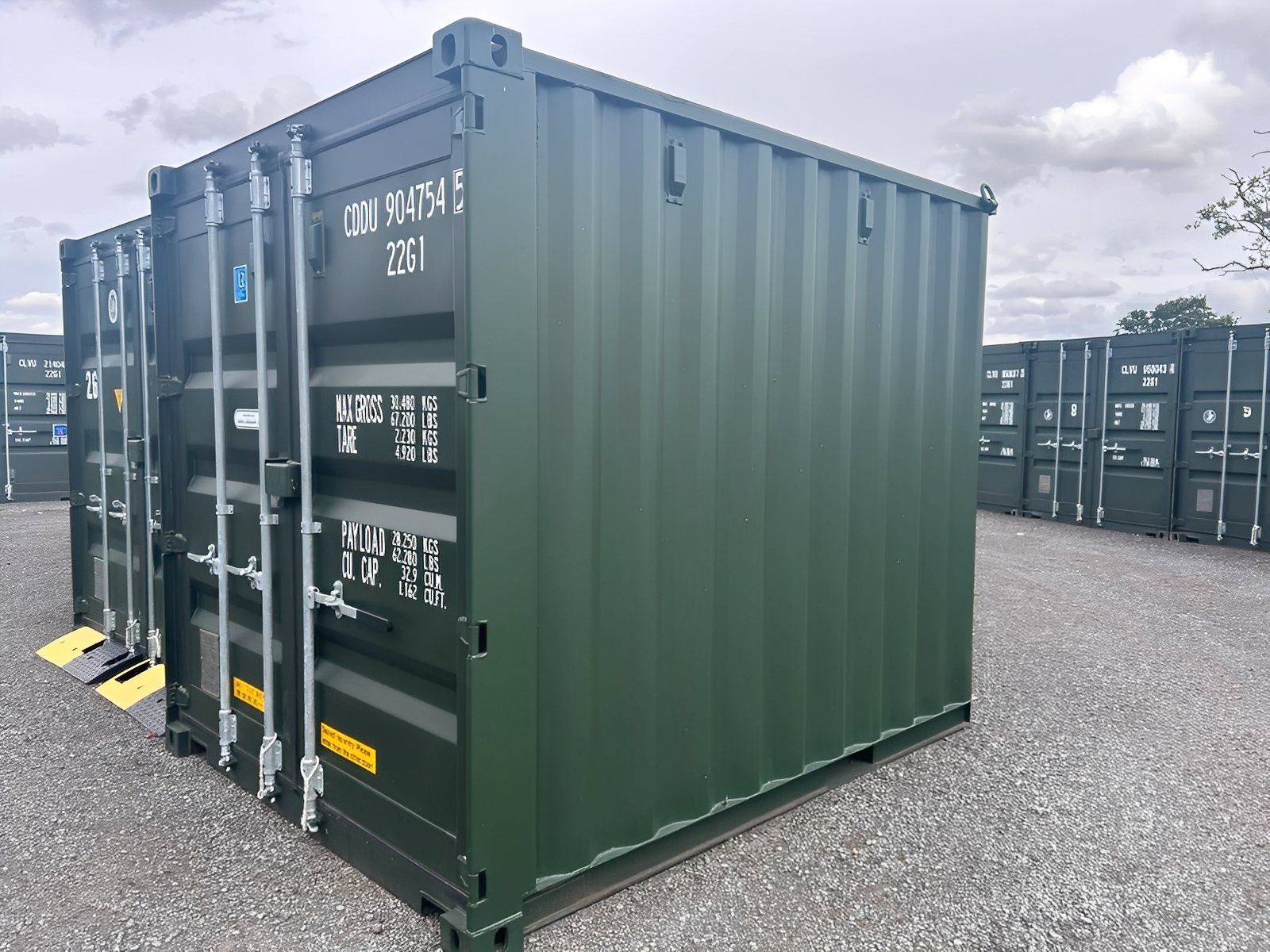 10Ft X 8Ft Shipping Container (One Trip) – Green