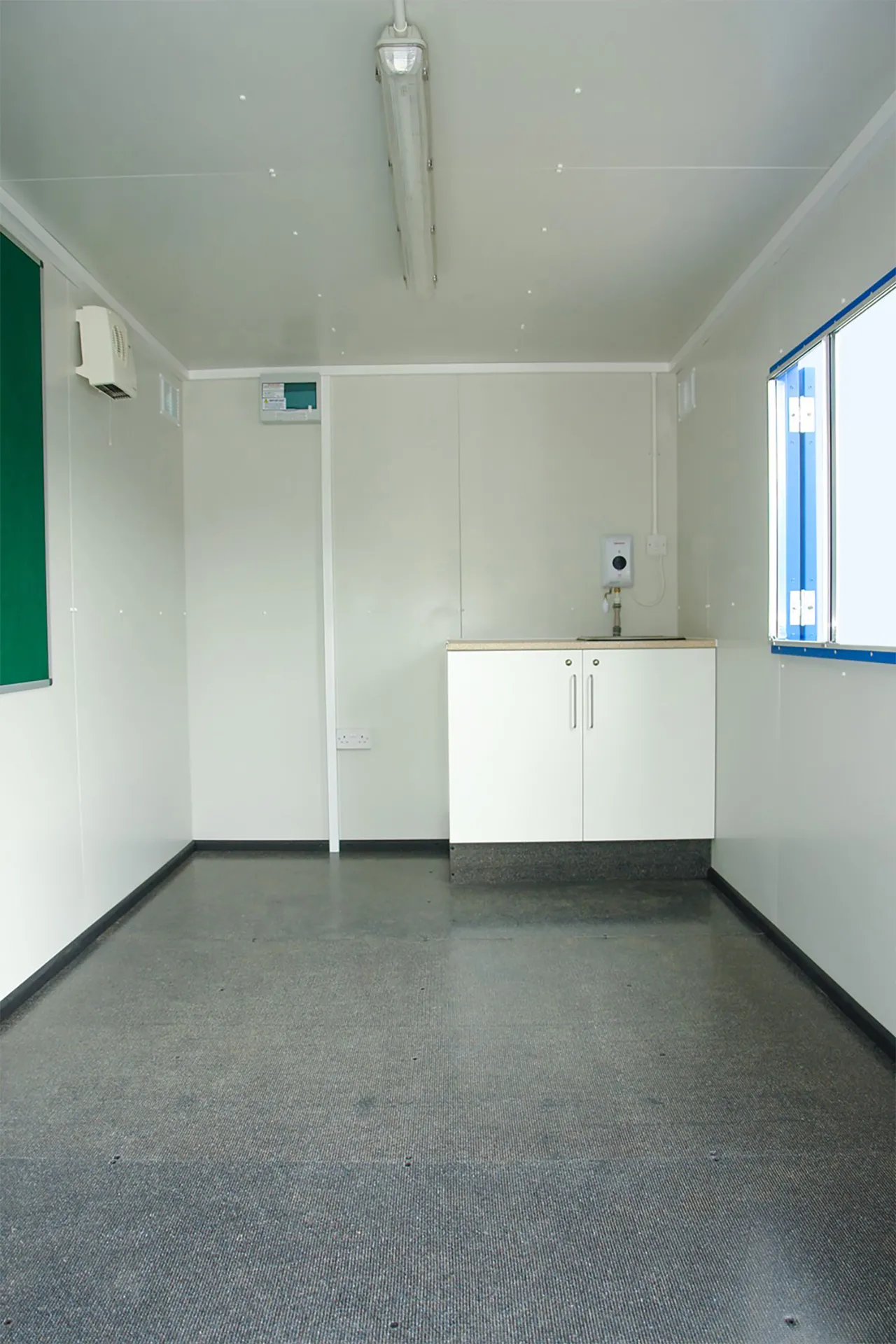 Stalen mobiele kantoorcabine van 3,66 m x 2,28 m, bestand tegen vandalisme. - Image 2