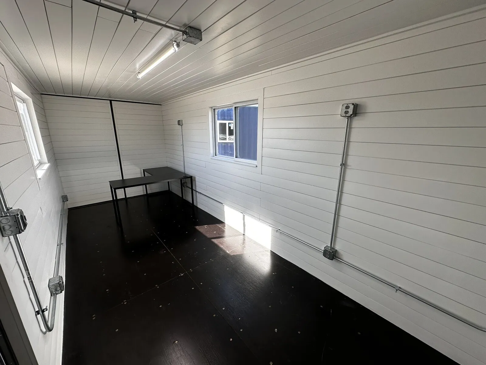 20 ft 20’ Leigrijs Shiplap Kantoor 120V Zeecontainer Kantoor Minisplit - Image 5