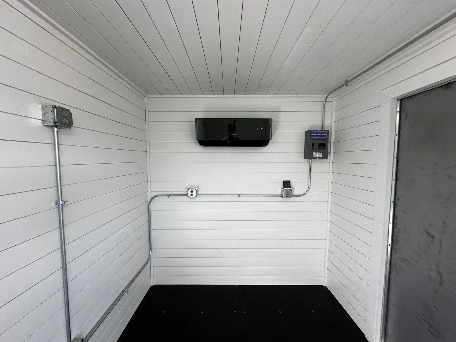 20 ft 20’ Leigrijs Shiplap Kantoor 120V Zeecontainer Kantoor Minisplit - Image 6
