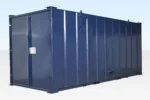 Stalen kantine/opslagruimte van 6 x 2,4 meter