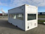 20ft hoge kubusvormige observatiecontainer met vaste beglazing