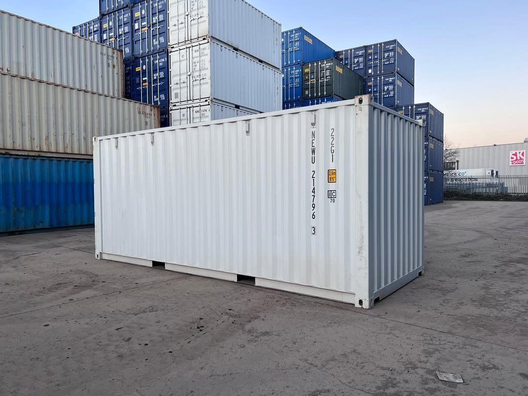 20ft zeecontainer (eenmalig gebruik) – wit - Afbeelding 2