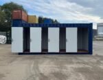 Opslagoplossing met meerdere units in een 20ft zeecontainer