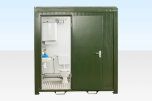 Toilet/douche met wateraansluiting van 2,4 x 1,5 meter