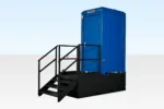 Afvalwatertank voor toilet met één wateraansluiting