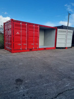 20ft container voor gevaarlijke goederen met lekbak