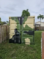 20ft camouflage opslagcontainer – wind- en waterdicht